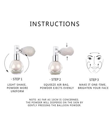 MAEPEOR Glitter Highlighter Powder Spray - 5 Colors High Gloss Shimmer Sparkle Makeup for Face, Body & Hair (01 Pearl White) - Buy Online on GoSupps.com