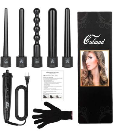 Culwad 5 in 1 Curling Wand Set - Multifunctional Ceramic Coating & Glove - 7-Part International Shipping - Buy Online on GoSupps.com