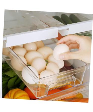 RORPOIR 1pc Refrigerator Storage Basket Clear Fridge Storage Container Fridge Food Keeper White re-usable - Buy Online on GoSupps.com
