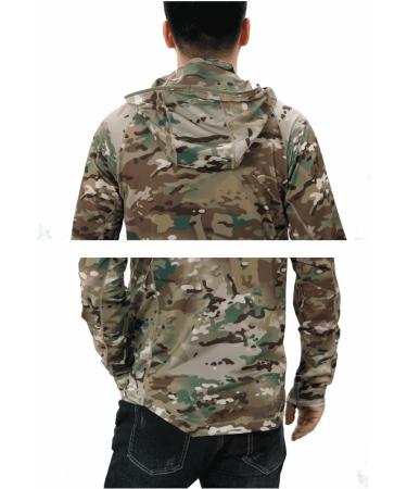 WARCHIEF Men's Camo Hunting Hoody with Mask - Lightweight Quick-Dry Pullover Sweatshirt - Buy Online on GoSupps.com