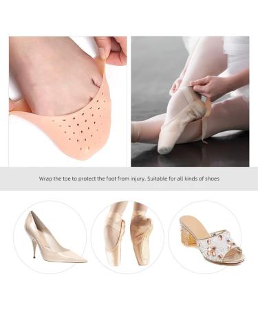 Silicone Toe Protectors for Women - Dance Gel Pads for Pointe Shoes with Breathable Hole - Brown One Size - Buy Online on GoSupps.com