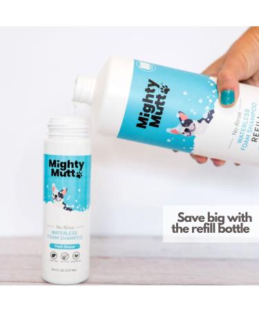 Mighty Mutt Hypoallergenic Waterless Shampoo for Dogs - Dry Foam Anti-Itch Relief | No Rinse Soothing & Deodorizing | Fresh Breeze 8oz - Buy Online on GoSupps.com