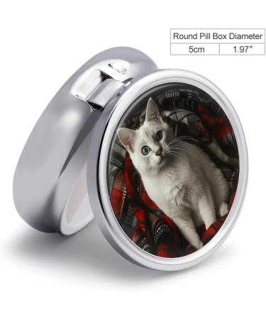 Portable Cat Pill Box Organizer - 3 Compartment Travel Medicine Case for Purse & Pocket - Buy Online on GoSupps.com