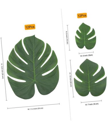 Zerodeko Personalized Gift 36 Pcs Home Decoration Supplies Artificial Leaves Fake Monstera Leaves Simulation Green Turtle Leaves Artificial Plants Household Personalised Gifts - Buy Online on GoSupps.com