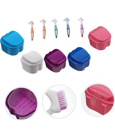 Healeeved 10-Piece False Toothbrush Storage Box - Travel-Friendly Denture & Prosthesis Cleaning Container - Buy Online on GoSupps.com