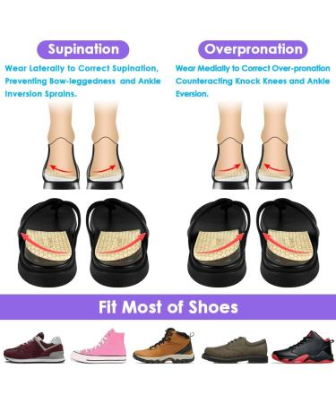 3 Layers Adjustable Insoles for Supination & Overpronation - Anti-Slip Heel Wedge for Foot Alignment & Knee Pain Relief (Beige Size S: W 4-7.5/M 6-7 - Buy Online on GoSupps.com