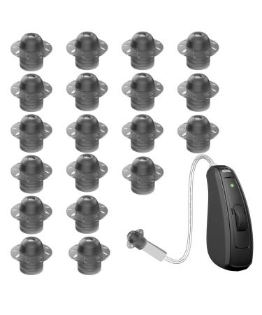 Hearing Aid Domes 20Pcs Open Domes Hearings Aid Earplugs Set Medical Porous Umbrella-Shaped Hearing-Aid Silicone Earplug Accessories Suitable for Weople with Moderate Hearing Loss (S)