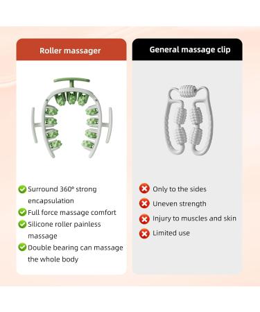 Maxant 360 3D Foam Massage Roller - Ultimate Muscle Relief & Leg Massager (White/Green) - International Shipping Available - Buy Online on GoSupps.com