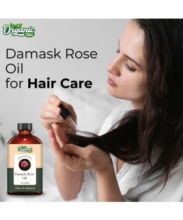 Damask Rose Oil - Pure Natural Essential Oil for Skincare Hair Care & Aromatherapy - 118ml - Buy Online on GoSupps.com