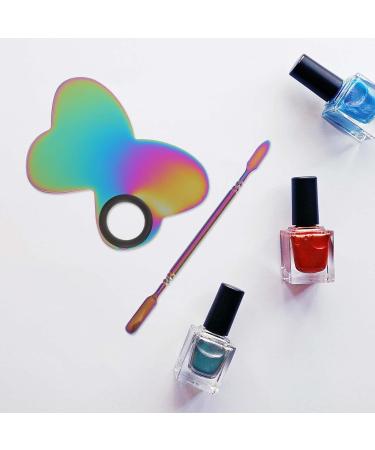 Buy KALLORY Heart-Shaped Stainless Steel Mixing Palette & Spatula Tool for Nail Art | Perfect for Salon & Home - International Shipping Available - Buy Online on GoSupps.com