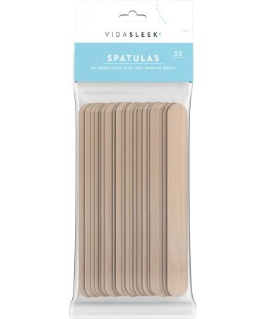 Large Wax Spatulas / Wooden Applicators for Hair Removal Waxing - 35 Piece