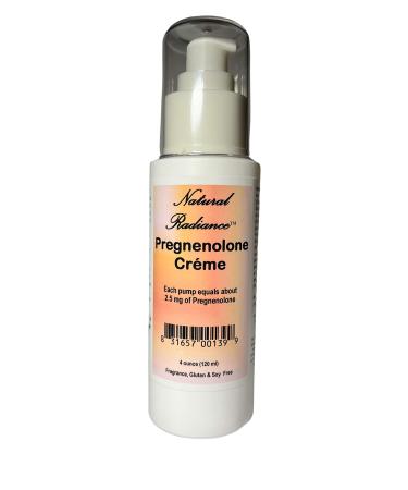 Natural Radiance Pregnenolone (Bioidentical) Cr me 4 oz. Bottle (120 ml) Beneficial for slowing Down The Aging Process. Fragrance-Free and Soy-Free