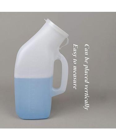 Potty Male Urinal Long Neck Incontinence Pee Bottle Clear Plastic 1200 Ml Spill Proof Device Portable Urinal Bottle Snap-On Lid - Buy Online on GoSupps.com
