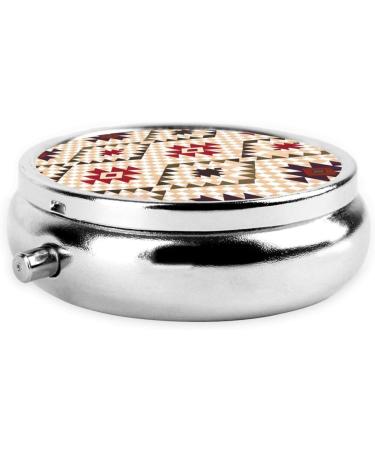 Geometric Vector Round Pill Box | 3 Compartment Organizer & Portable Travel Solution - Buy Online on GoSupps.com
