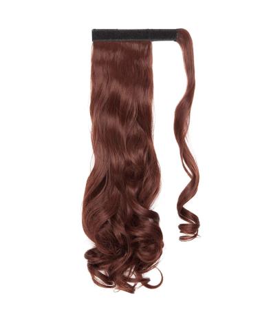 Preference Extensions Ponytail Clip In - 43cm Wavy Dark Chestnut Brown Real Hair Extensions - Buy Online on GoSupps.com