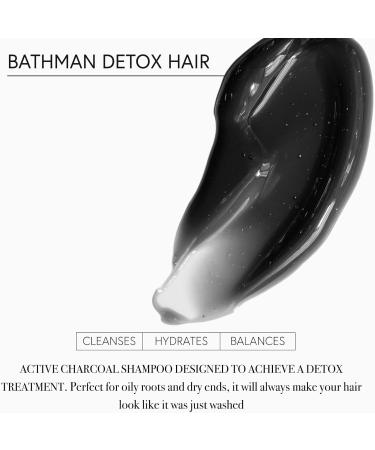 MONCHO MORENO MONCHO MORENO Bathman Detox Hair Shampoo with activated charcoal for oily roots and dry ends sebum-regulating 1 l - Buy Online on GoSupps.com