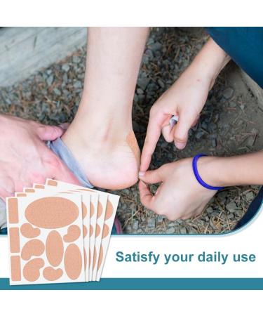 15 Sheets Moleskin Adhesive Pads for Feet Waterproof Adhesive Foam Foot Care Moleskin Tape High-Heeled Sticker Adhesive Moleskin Fabric Flannel Heel Pads for Feet Blister Protection Padding skin color - Buy Online on GoSupps.com