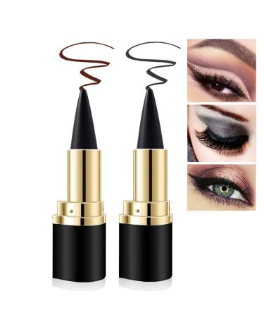 Aaiffey Gel Eyeliner Set - Waterproof Smudge Proof Eye-liner Pencil for Women - Long-Lasting Matte Black/Brown (04 Black + 03 Brown) - Buy Online on GoSupps.com