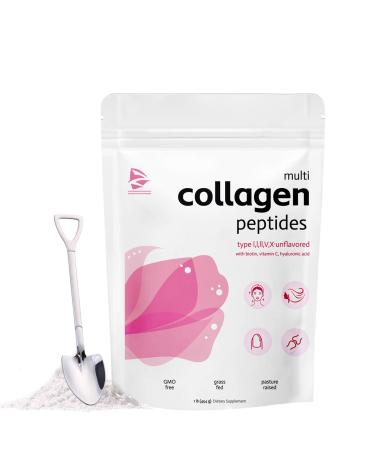 New Upgrade Multi Collagen Protein Powder Multi Collagen Peptides Types i ii iii v x Hydrolyzed Collagen Peptides with Hyaluronic Acid Biotin & Vitamin C Unflavored (1)