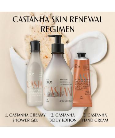 natura - Ekos Castanha Renourishing Creamy Shower Gel - Deep Hydration - Omega 6 9 - Light Texture - Body Wash - Vegan Skin Care - Brazilian Beauty Secrets - Self Care & Body Care - 6.5 fl oz (195ml) - Buy Online on GoSupps.com