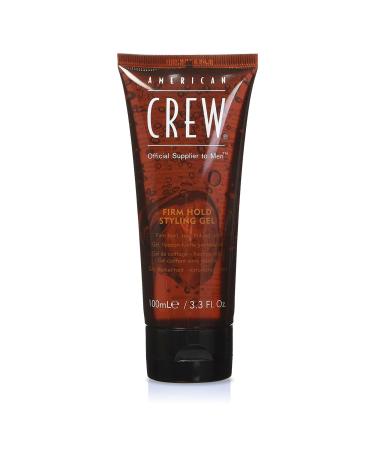 Men's Hair Gel by American Crew, Firm Hold, Non-Flaking Styling Gel, 3.3 Fl Oz
