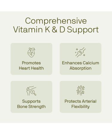 Nutriissa Full-Spectrum Vitamin K 6200 mcg K1 K2 (MK-4 MK-7 MK-9) with Vitamin D3 Bone & Heart Health EPEB Certified for Purity & Potency 60 Capsules - Buy Online on GoSupps.com