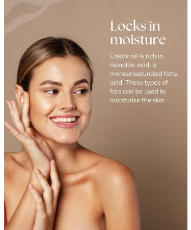 Nikura Castor Oil 250ml - Hair Growth, Skin, Face, Body, Scalp, Eyelashes, Eyebrows, Nails | Moisturising & Hydrating | Natural Vegan UK | BPA Free | Pack of 1 - Buy Online on GoSupps.com