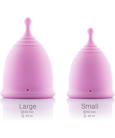 Innovagoods Menstrual Cup - Medical Silicone Hypoallergenic & Ergonomic 12H Protection Includes Sterilizer & Cotton Pocket Pink 1 Piece - Buy Online on GoSupps.com