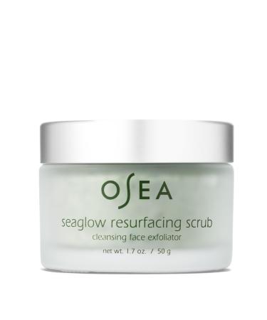OSEA Seaglow Resurfacing Face Cleanser and Scrub 1.7oz - Facial Scrub - Facial Cleanser - 2-in1 Face Scrub & Cleanser for All Skin Types - Facial Exfoliator and Cleanser - Clean Beauty - Vegan