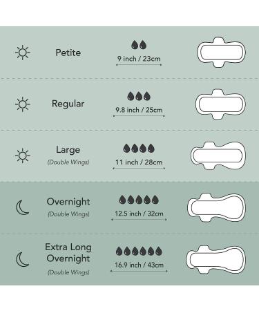 Rael Organic Cotton Cover Period Pads with Wings - Light Absorbency, 56 Count Petite Sanitary Napkins for Women - Unscented and Ultra Thin - Buy Online on GoSupps.com