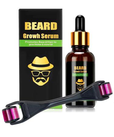 Phasz Growth Set for Men Beard Growth Bart Care Set Mann Bartwax Serum Oil & 0.25/0.5mm Dermaroller Set for Bart Conservation (1 piece of needle roller 0.25+0.5mm)