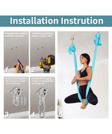 Newtion 1100 LB Capacity Stainless Steel Swing Hangers & Snap Hooks - Heavy Duty Set for Trapeze, Yoga, Hammock - 2 PCS - Buy Online on GoSupps.com