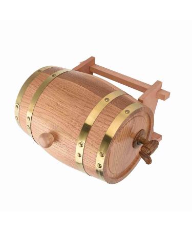 Aoresac Aoresac 1.5 Litre Handmade Oak Barrel with Stand Pressure Tested for Leaks Easy Dispensing Plastic Tap Improves Taste Over Time with (maybe)