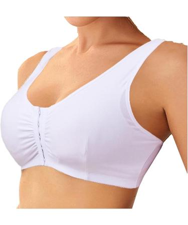 XWSM Breast Prosthesis Bag Closure - Front Post-Surgical Cotton Vest for Mastectomy - Women's Thin Underwear Top (BH 34/75 ABC) - White - Buy Online on GoSupps.com