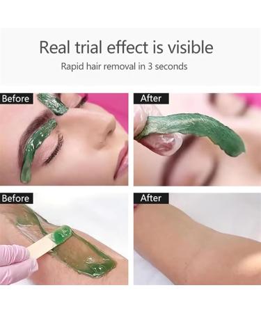 Hard Wax Beads 2PCS Hair Removal Wax Beans for Sensitive Skin Face Legs Armpit Bikini and Full Body Waxing Women MenCream - Buy Online on GoSupps.com