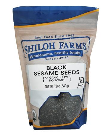 Shiloh Farms Organic Black Sesame Seeds - 12 oz (Pack of 2) - Buy Online on GoSupps.com