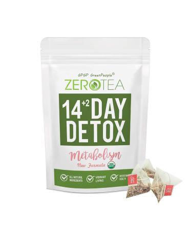Zero Tea Detox Tea, 14+2 Day Weight Loss Tea for Women&Men, Diet Herbal Tea for Colon Cleanse, GPGP GREENPEOPLE Skinny fit Tea for Slimming (14+2 Tea Bags)