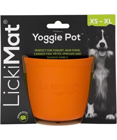 Lickimat Yoggie Pot - Durable Rubber Treats for All Dog Sizes | Fun & Enrichment | Sunset Chevron Design - Buy Online on GoSupps.com