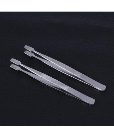 Supvox Stamp Tweezers for Philately - 2 Pieces Silver Tool for Stamp Collectors | International Shipping Available - Buy Online on GoSupps.com