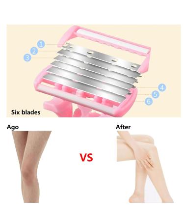 Gaobangm Women's Razor with 3 Replacement Blades - Skin-Friendly for Armpit & Pubic Hair - Pink 5.5 x 15 cm - International Shipping Available - Buy Online on GoSupps.com