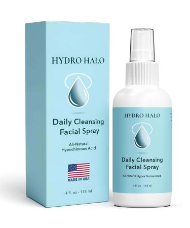 Hydro Halo 0.02% Hypochlorous Acid Spray for Face & Skin Hydrating Facial Mist Calm Redness & Irritation Post-Workout pH Balanced No Alcohol Daily Skin Care Made in USA 4 Oz