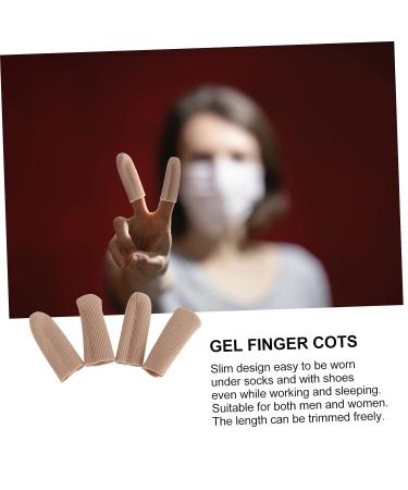 Healifty 2 Pairs Silicone Gel Finger Toe Sleeves Bunion Pads Caps Protectors | Nylon Guard Separator for Toe & Finger - Pearlescent - Buy Online on GoSupps.com