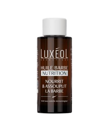LUXEOL Men's Beard Oil Nutrition - Nourishes & Softens the Beard - Enriched with Sunflower Seed Oils Sesame Seed Jojoba & Grape Seed - Made in France - 50 ml