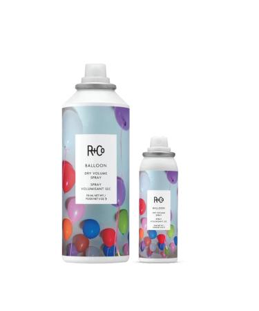 R+Co Balloon Dry Volume Hair Spray | Adds Instant Volume + Texture + Finish + Hold | Long-Lasting Ultra-Light | 5 Ounce + 2 Ounce (Pack of 2)