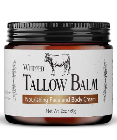 Beef Tallow for Skin | 100% Grass Fed Handmade Tallow Face Moisturizer | Face & Body | Whipped Moisturizer | 100% Natural Tallow Balm | No Parabens | Sensitive & Dry Skin Eczema Psoriasis