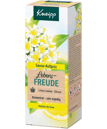 Kneipp Sauna Infusion Zest for Life - Natural Essential Oils of Litsea Cubeba & Lemon - Vitalize Body & Mind - 100 ml (1 Pack) | International Shipping - Buy Online on GoSupps.com