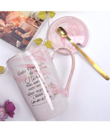 Personalized Bokalaka Coffee Cup - Perfect Birthday Gift for Best Friends | 400ml Pink Cup in Gift Box - Ideal Farewell Gift for Colleagues - Buy Online on GoSupps.com