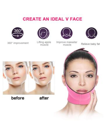 Face Slimming Belt Bandage for Women - Double Chin Skin Strap for Face-Lift - Pink | Ideal Gift - Buy Online on GoSupps.com