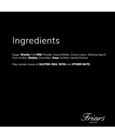 Friars Milk Chocolate Brazil Box - 600g Luxury Coated Peruvian Brazil Nuts | British Cocoa Hamper Gifts for Girlfriends Men Women Friends & Mothers | Romantic Gift Set for a Birthday & Valentine's Milk Chocolate Brazil Nuts Box - Buy Online on GoSupps.com