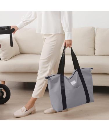SONARIN Large Capacity Waterproof Baby Changing Bag - Stylish Satchel with Stroller Straps, Changing Mat & Travel Convenience in Grey - Buy Online on GoSupps.com